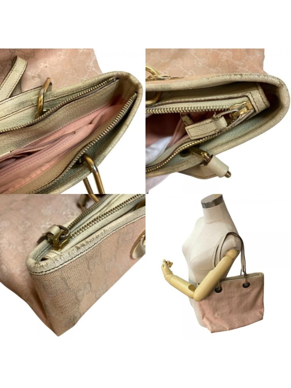 Gucci Shoulder GG Canvas Tote White - Picture 8 of 8